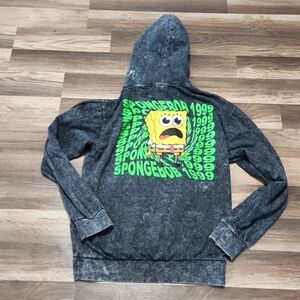 Nickelodeon Sponge Bob & Crew 1999 Graphic Pullover Hoodie  Size Small Unisex